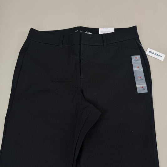 OLD NAVY High Waisted Pixie Skinny Ankle Pants Women's Sz 12 Black 3139011958
