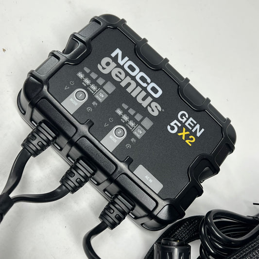 NOCO 2 Bank On Board Battery Charger & Maintainer 10 Amp 12 Volt Black GEN5X2