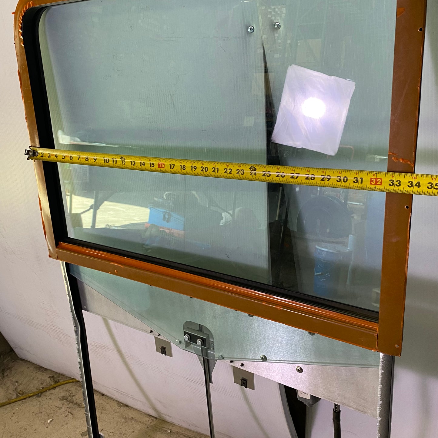 ZA@ Car Window Assembly 34"W x 52"H Grey (AS-IS, Minor Damage)