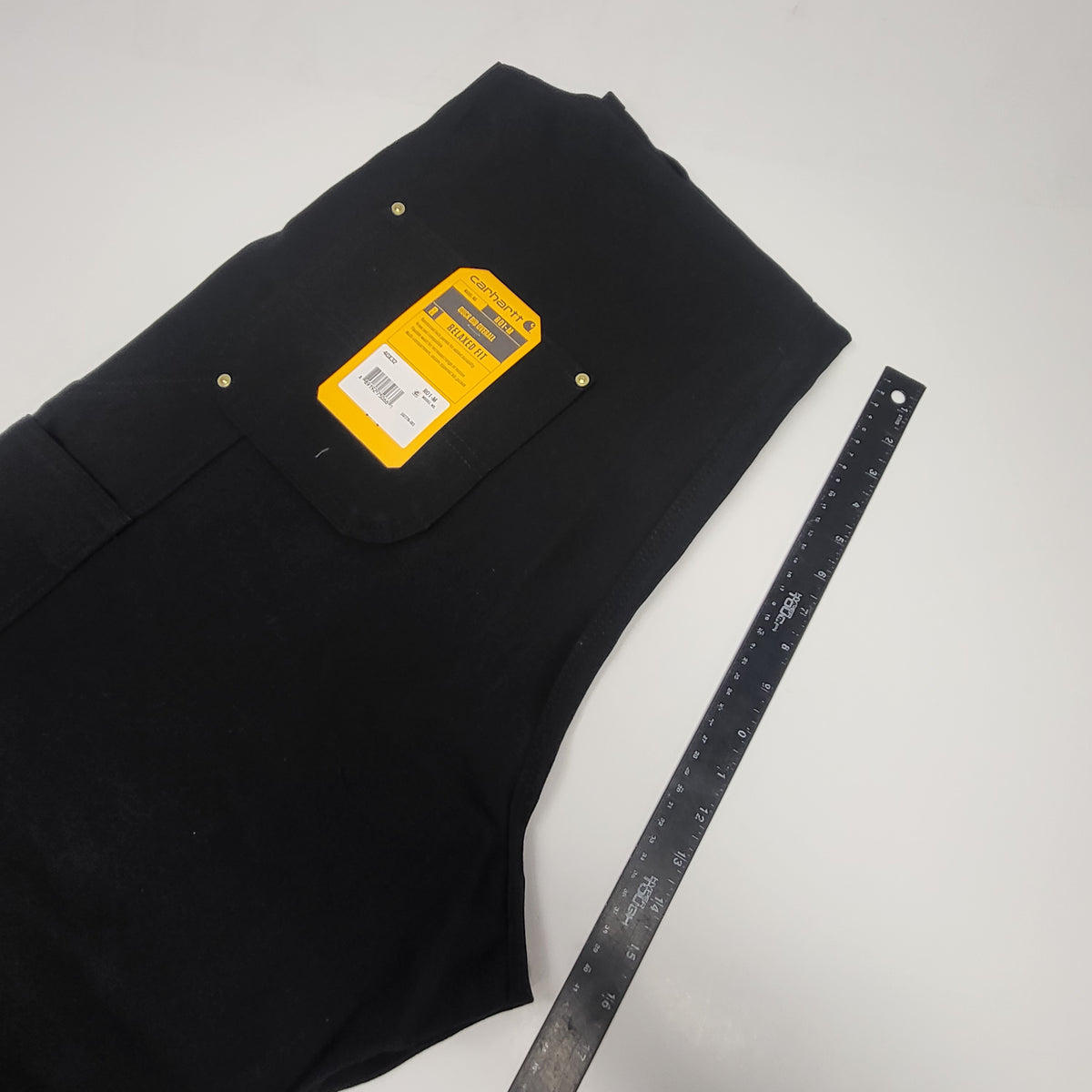 CARHARTT Iconic R01 Duck Rib Overall Wind Fighter Relaxed Fit 40X32 Black 102776-001