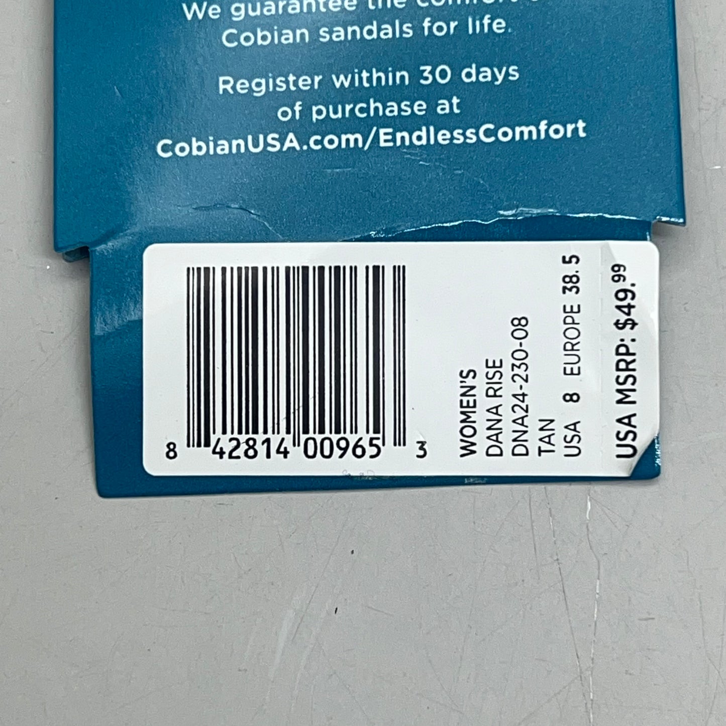 COBIAN Dana Rise Elevated Flatform Style Slide Women's Sz 8 Tan DNA24-230-08