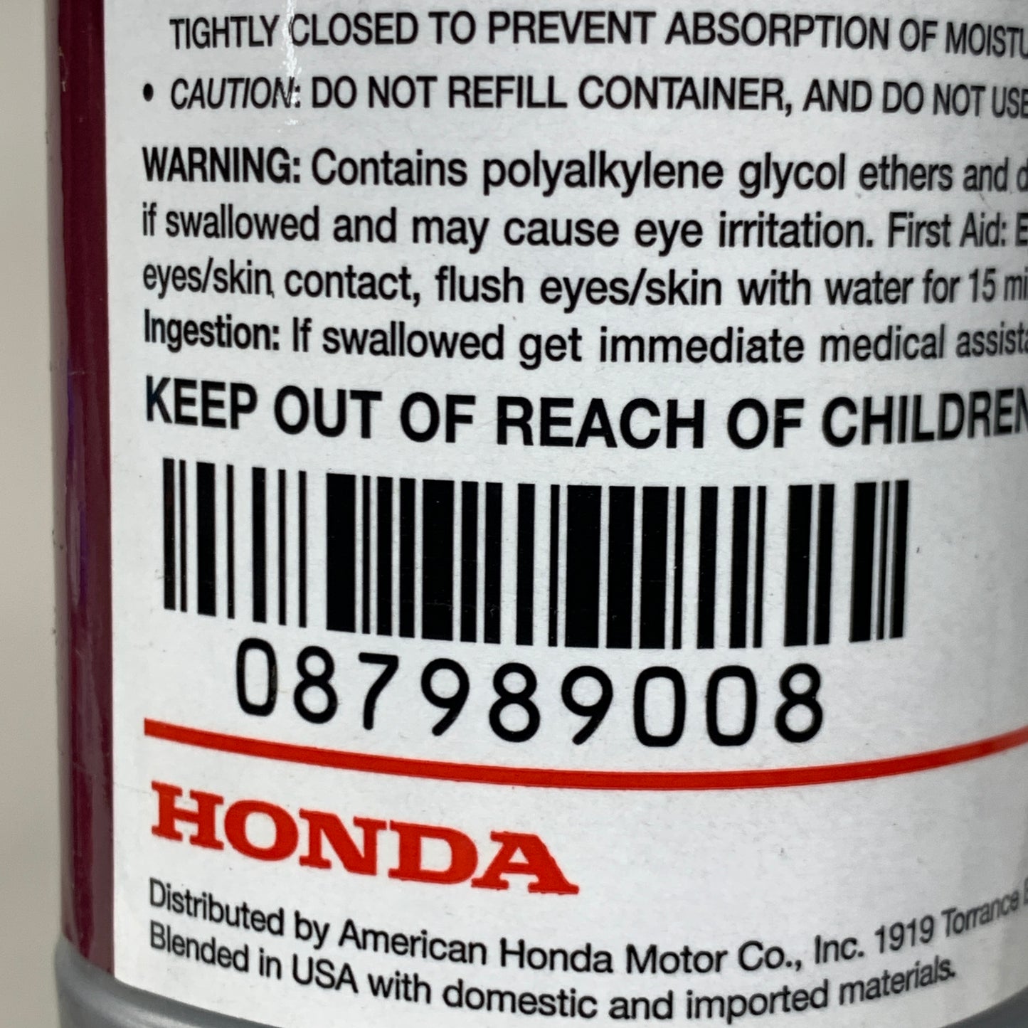 ZA@ HONDA (3 PACK) Genuine Dot 3 Brake Fluid Advanced Protection CU08740