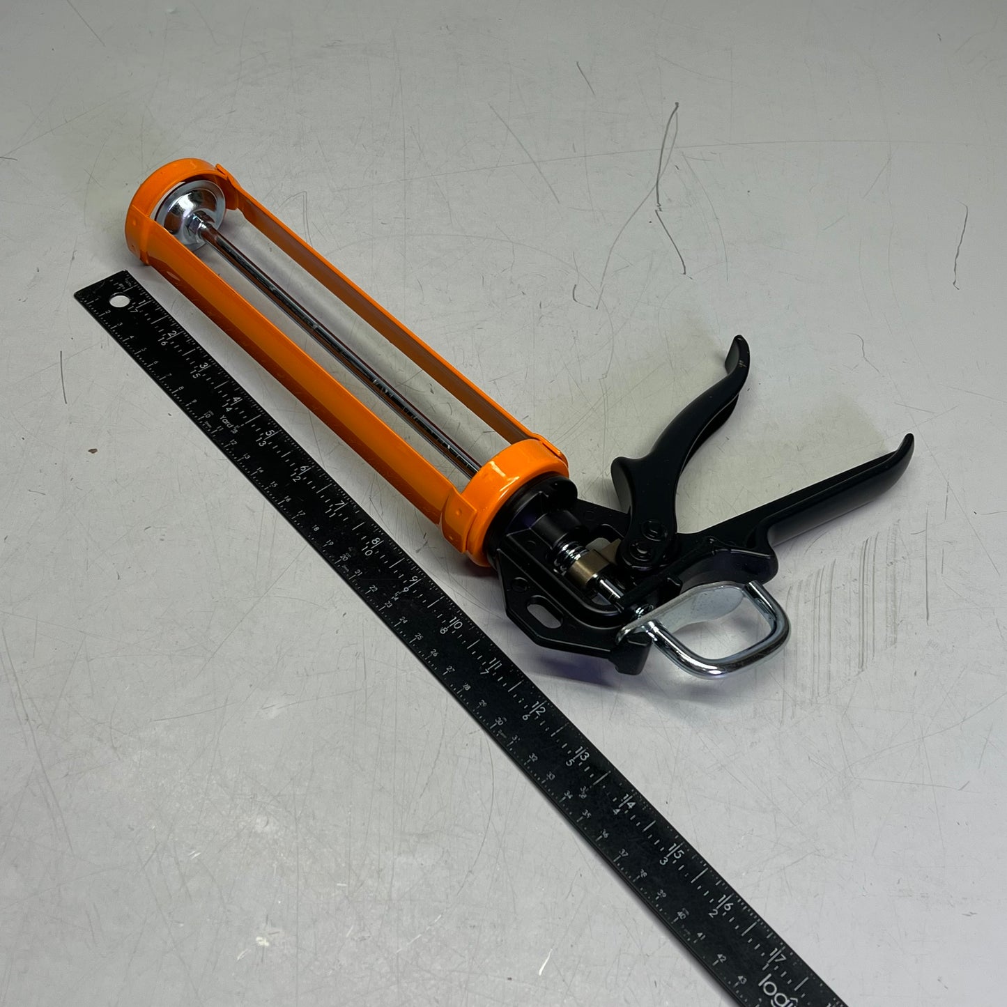 CRL Strap Frame Caulking Gun Smooth Operation 12:1 Ratio Orange Black GA1203