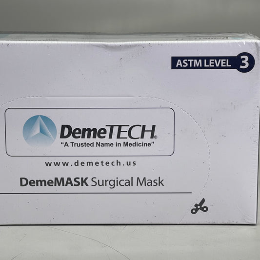 DEMETECH (50 PACK) DemeMASK Surgical Mask ASTM Level 3 Protective DT-MSK-003