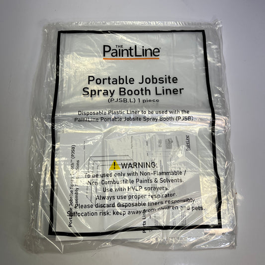 PAINT LINE (3 PACK) Portable Jobsite Spray Booth Liner 80"x80" Clear PJSB
