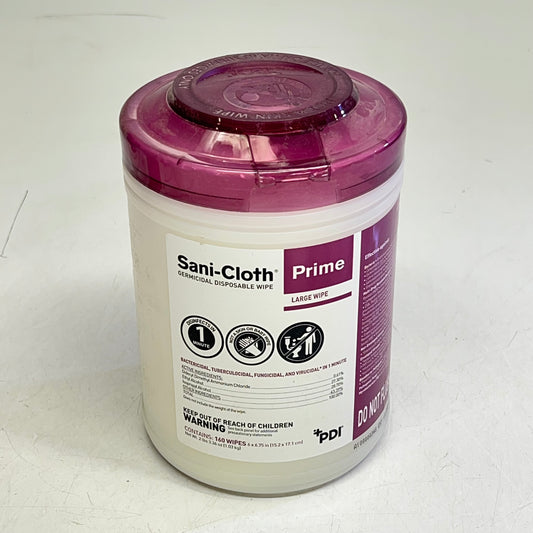 PDI (12 PACK, 160 EACH) Prime Sani-cloth Germicidal Disposable Wipe Lg BB 10/26