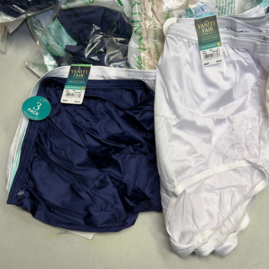 ZA@ VANITIY FAIR Lot Of Assorted Briefs w/ Lace Women's Variety Sz Multicolor