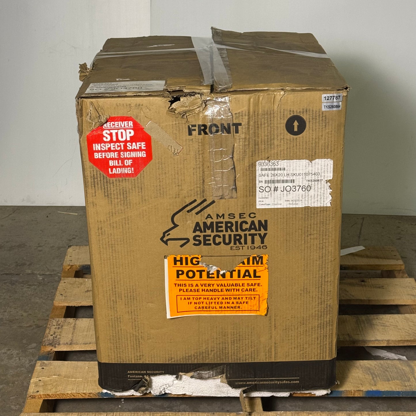 AMERICAN SECURITY Cash Management Safe 26" x 20", Grey JO3760 (New Other)