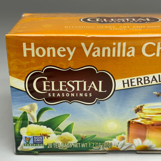 CELESTIAL SEASONINGS Honey Vanilla Chamomile Herbal Tea 02/26 (New)