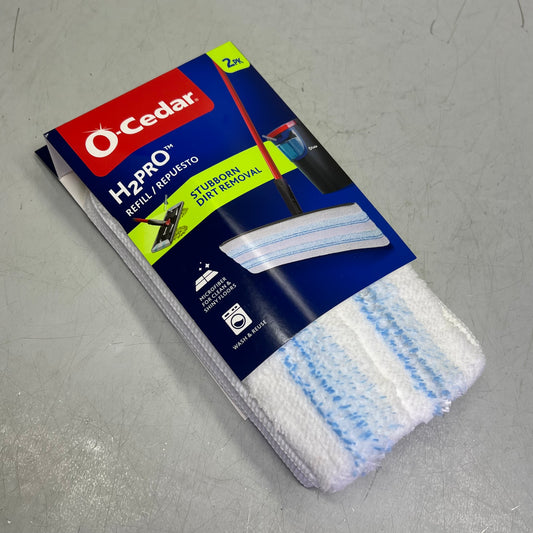 O-CEDAR (2 PACK, 2 HEADS EACH) H2prO Mop Heads 9.25" x 4.38" White 26-231