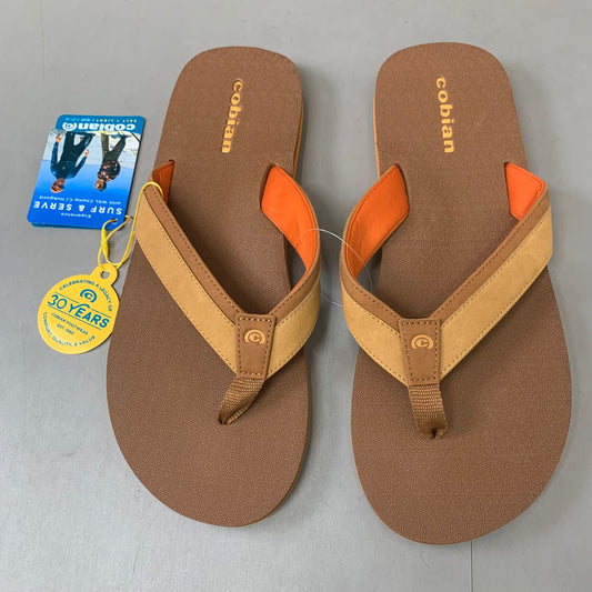 COBIAN Foamie Full Arch Support Sandals Men's Sz 12, 45 EuBrown FAO25-200-12