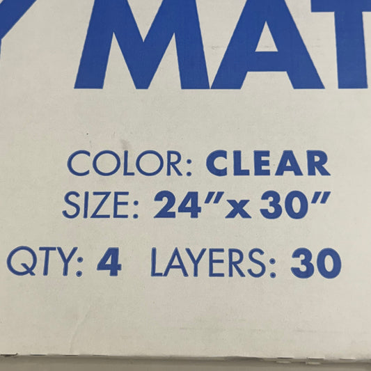 ARMSCO(4 Mats Per Case) Dragon Skin Armortech Tacky Mat Replacement 24"x30" Clear 2677-6219