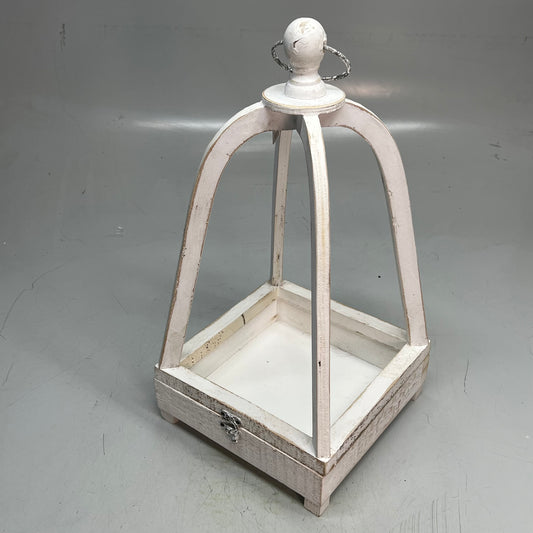 RAZ IMPORTS (SET OF 2) Open Lanterns Home Decor 17.75" White Wash 4341506
