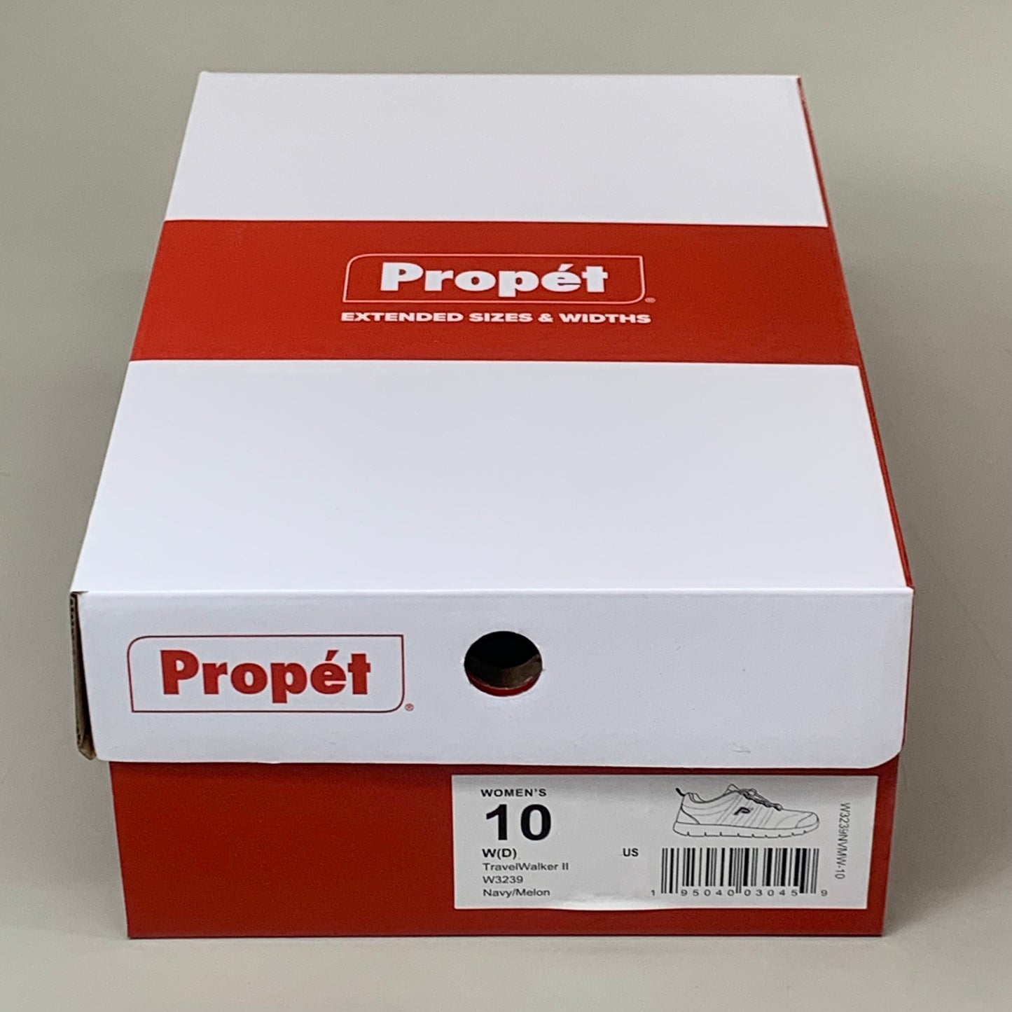 PROPET TravelWalker II Sneaker Shoes W(D) Women's SZ 10 Navy/Melon W3239NVMW-10