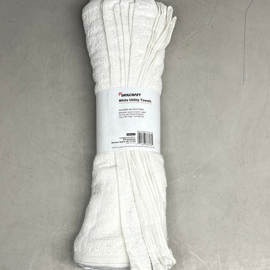 SKILCRAFT (12 PACK) White Utility Towels 16"x19" White