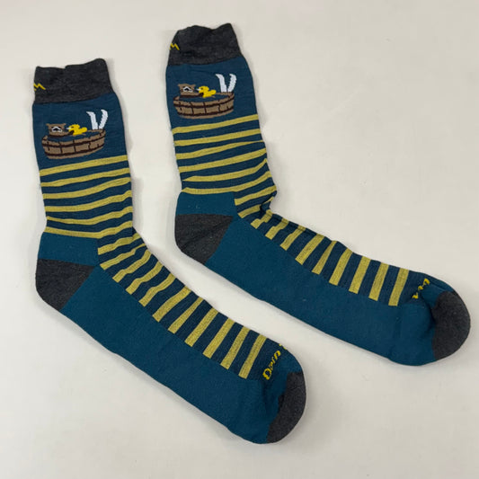 DARN TOUGH Lifestyle Otter Socks Crew Lightweight Merino Wool Men SZ XL 12.5-14.5 Dark Teal