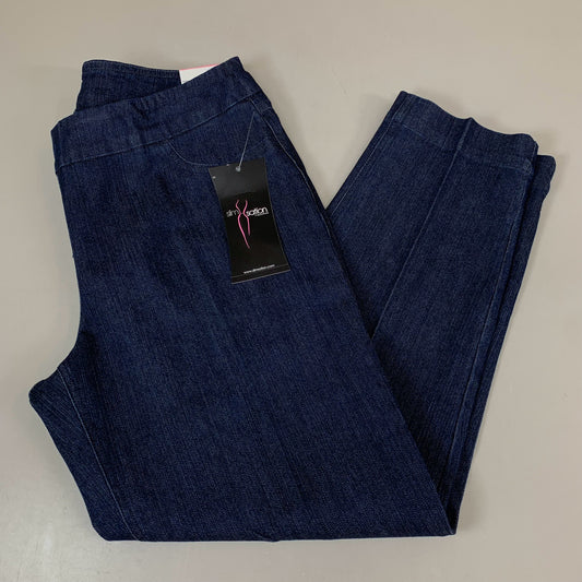 MULTIPLES Ankle Pants Petite Women's Sz 12 Denim M2623P