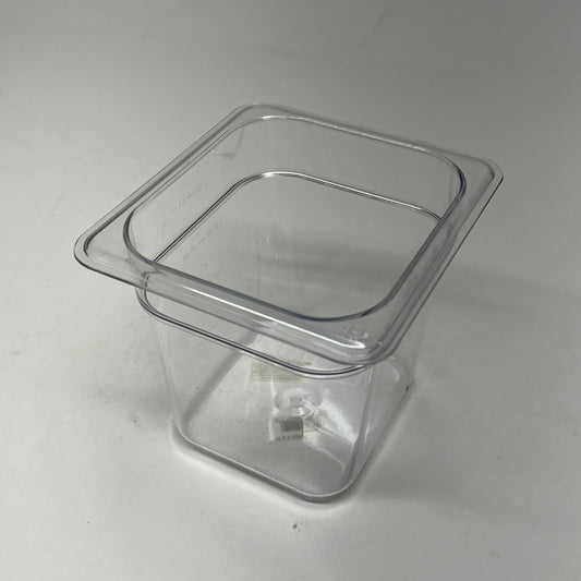 CARLISLE (6 PACK) Storplus Polycarbonate Food Pan 1/6" 6" Deep Clear 3068507