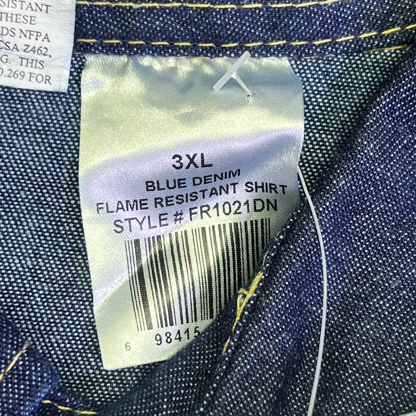 RASCO Flame Resistant Denim Lightweight Work Short Men's Sz 3XL Navy Blue FR1021DN