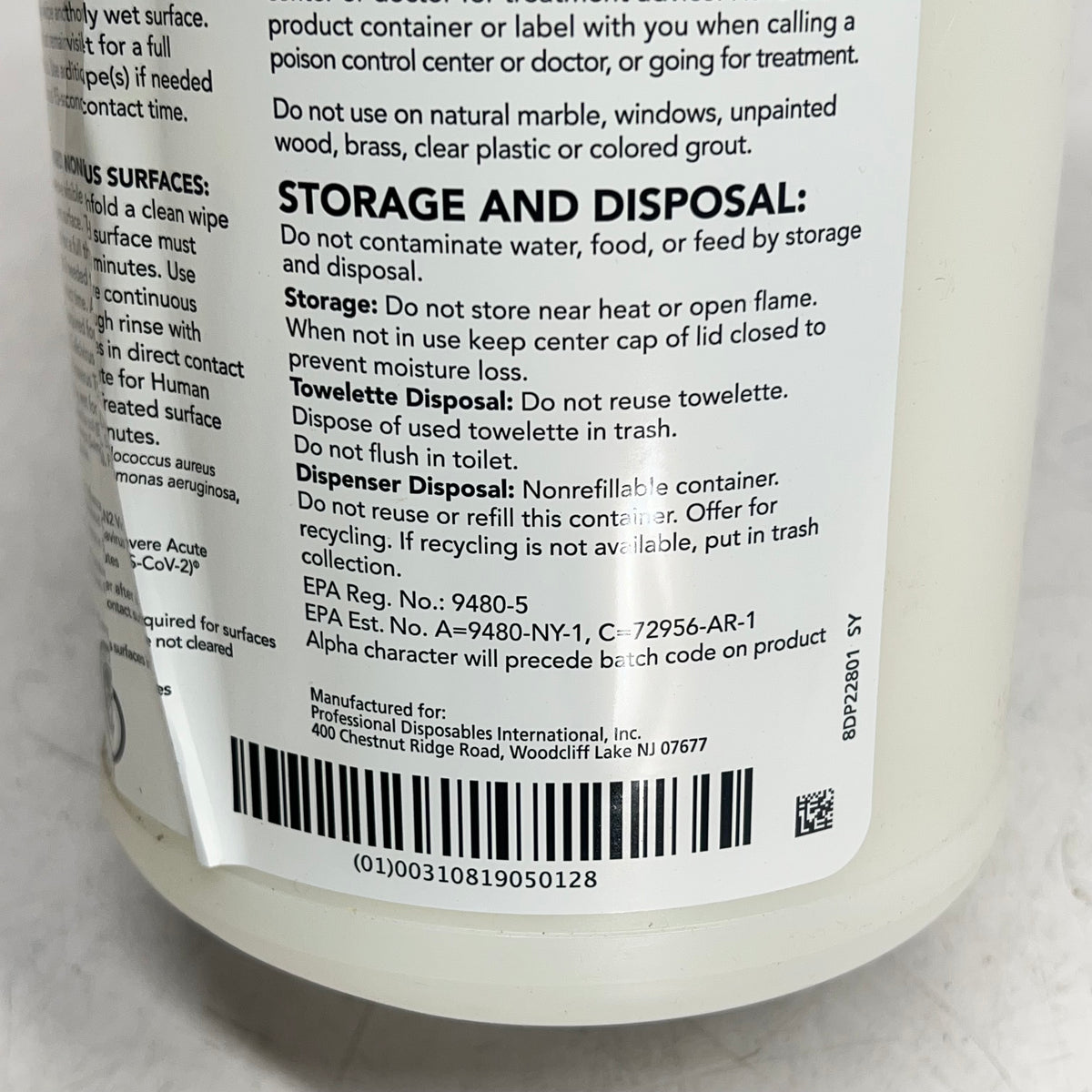 SANI PROFESSIONAL (6 PACK, 200 EACH) Disinfecting Multi-surface Wipes BB 12/27