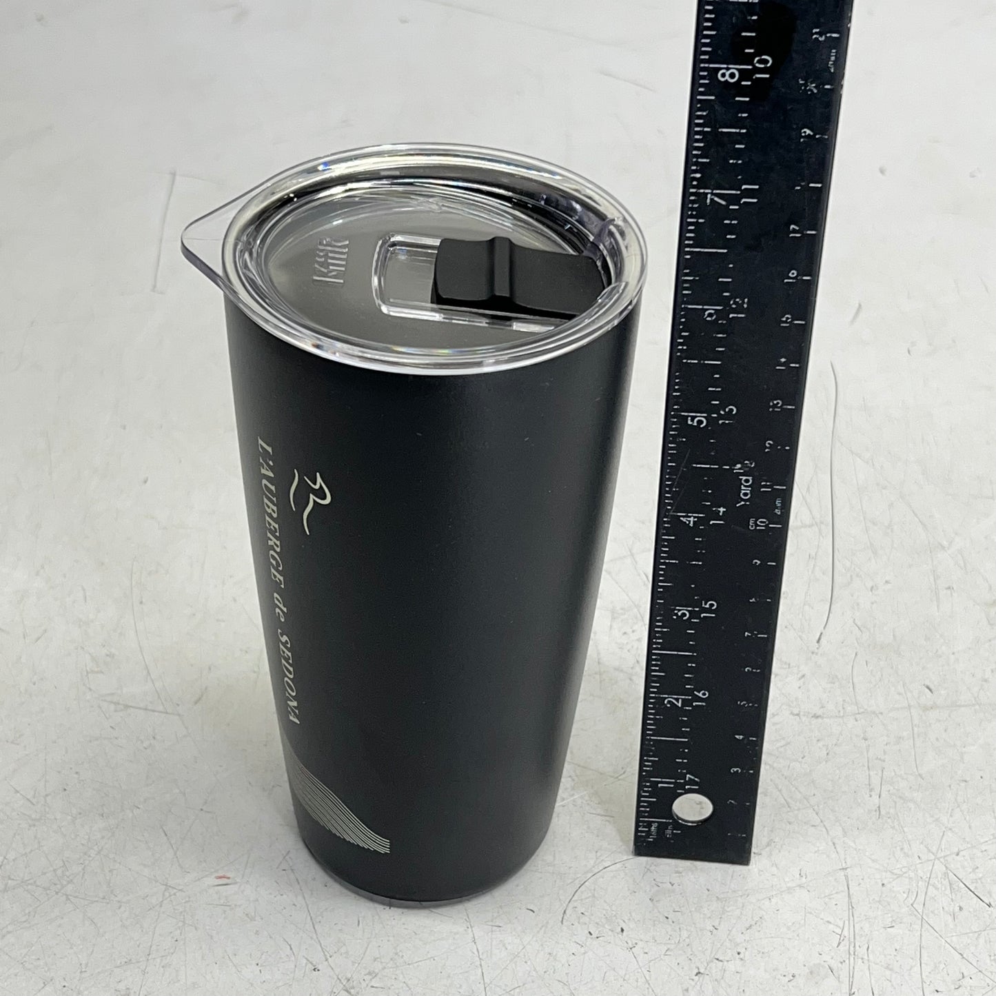 ZA@ MIIR 3d Double Wall Insulated Stainless Steel Tumbler 16oz Black w/ Hotel & Resort L'auberge De Sedona Engraved G