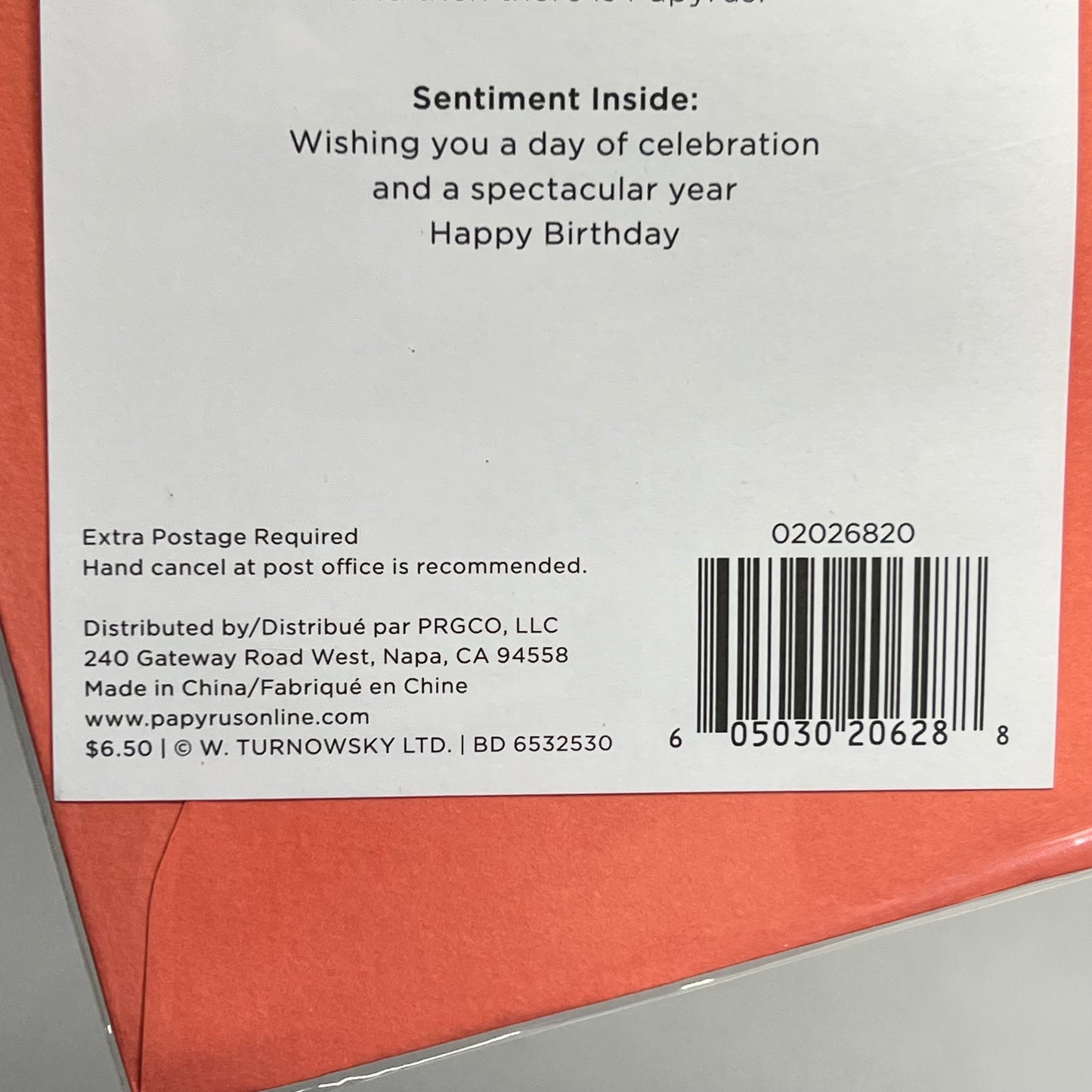 PAPYRUS (3 PACK) Bold Summer Flower 3D Design Birthday Cards 6.5" Multicolor