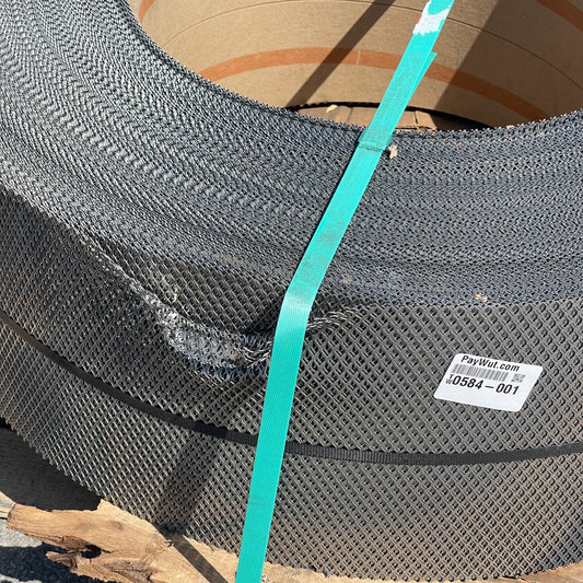 ZA@ Pallet of UNBRANDED Expanded Metal Mesh Roll for Machine Guards, Filters, Sunshades, Fencing, etc. 11” W Steel (AS-IS, Dent)