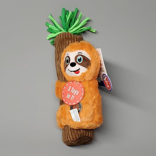 ZA@ CHARMING PET Cuddly Climbers Sloth Plush K9 Tuff Guard Ultra Durable 69988 Orange (New) C