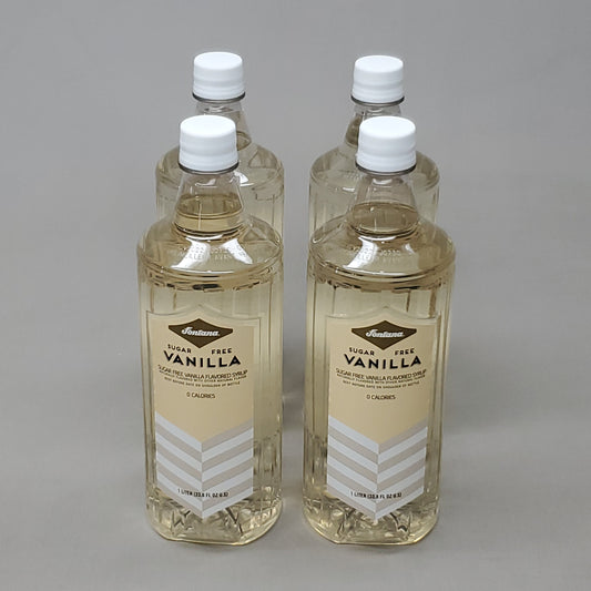 STARBUCKS (4 PACK) Fontana Sugar Free Vanilla Flavored Syrup 33.8 fl oz BB 07/25