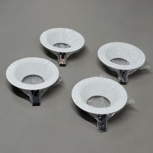 ZA@ CRESTRON 4 PK of LED Light Trim 5" White LFX-DL-TRIM (New) A