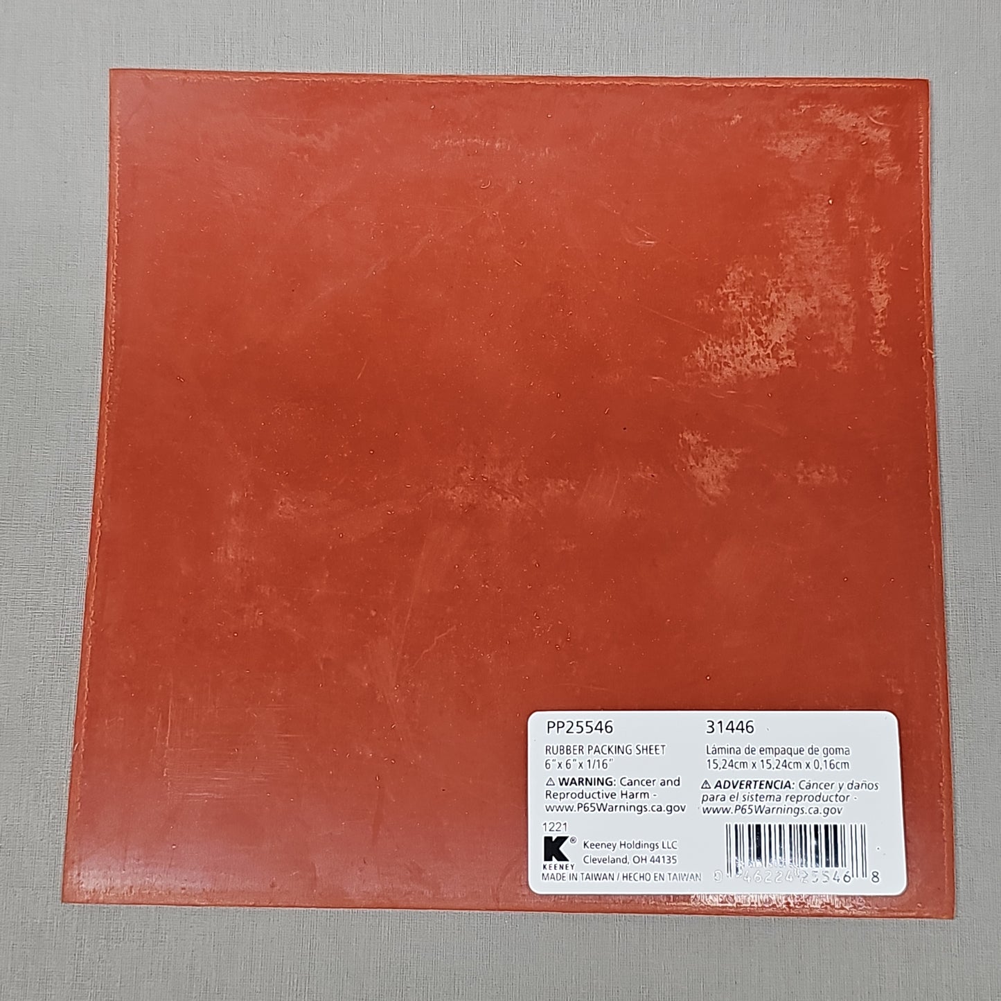 KEENEY Plumb Pak Rubber Packing Sheet 5-Pk 6 x 6 x 1/16" PP25546 (New)