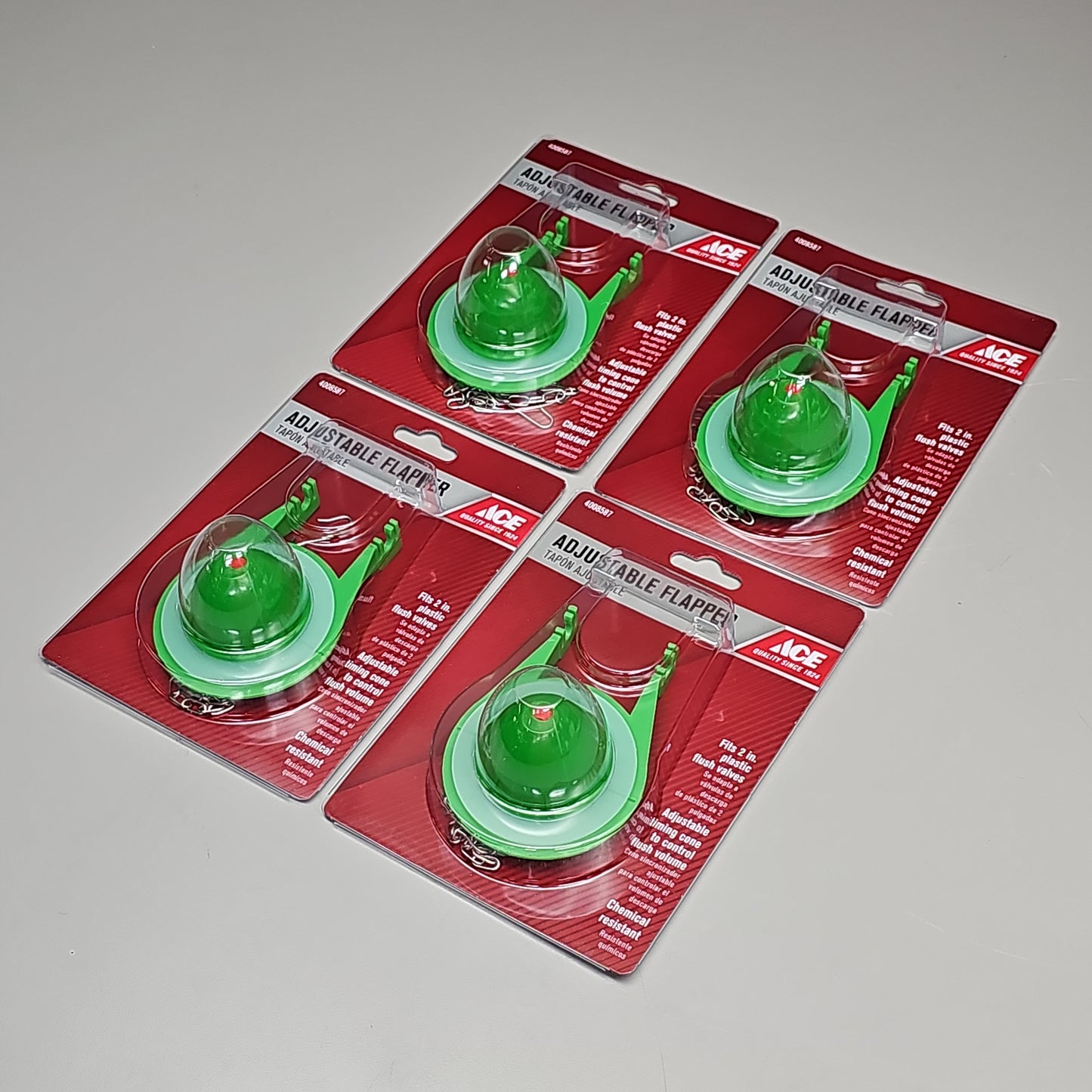 ACE Adjustable Flapper for Toilet Plastic 2" 24-Pk ACE836-79 4008587 (New)