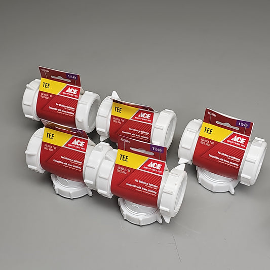 ACE Coupling Plastic Tee 3 Way 1.5" 25-Pk ACE55-6W 4223384 (New)