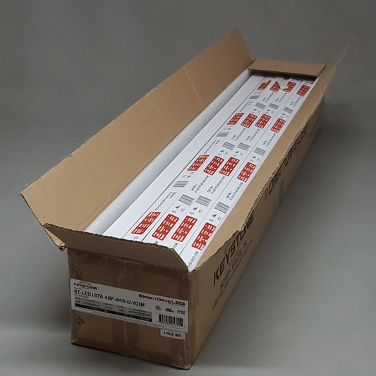 KEYSTONE 20-PACK! LED Light Fixtures 4 ft White KT-LED18T8-48P-840-D-VDIM (New)
