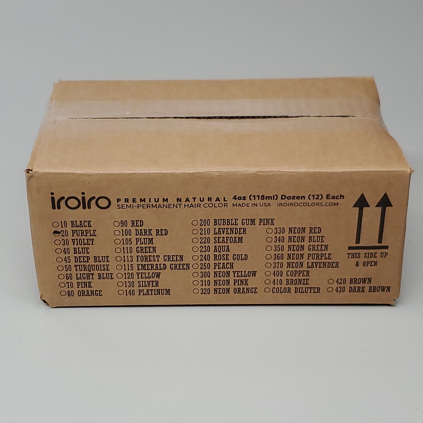 IROIRO 12 PK! Premium Natural 20-Purple Semi Permanent Hair Color 4 fl oz (New)