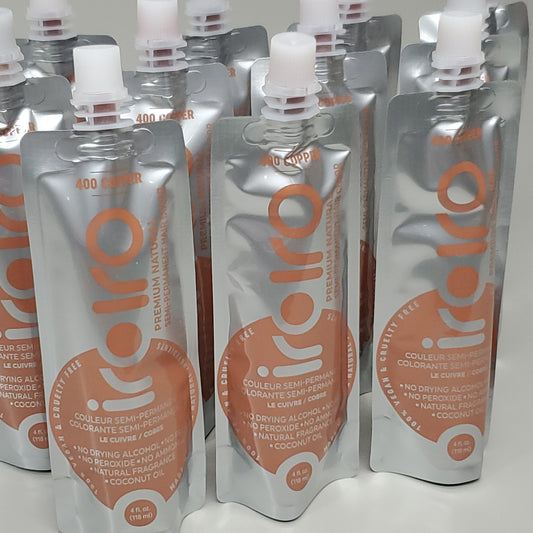 IROIRO 12 PK! Premium Natural 400-Copper Semi Permanent Hair Color 4 fl oz (New)