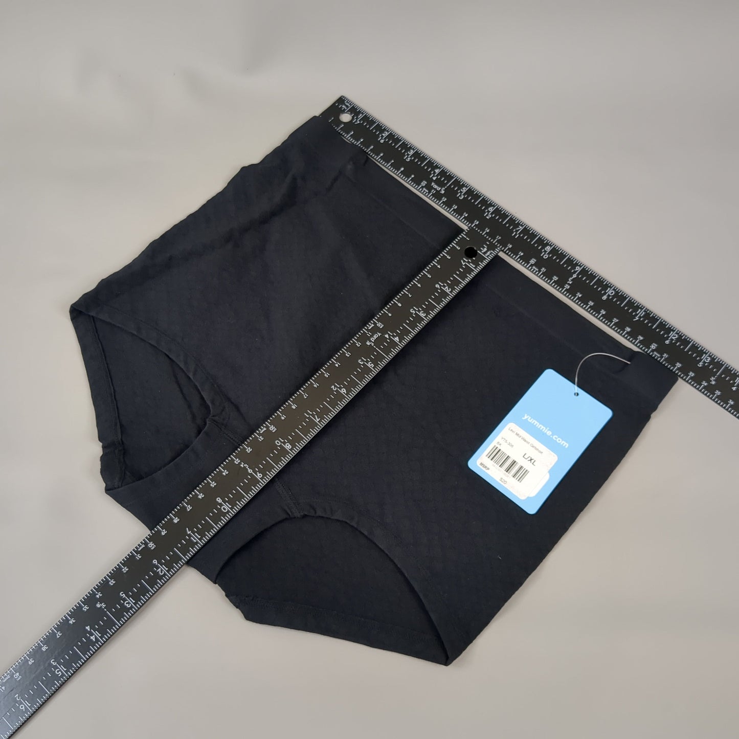 YUMMIE Lexi Mid Waist Girlshort Black Women's Underwear Sz L/XL Black YT5-306-BK-L/XL (New)