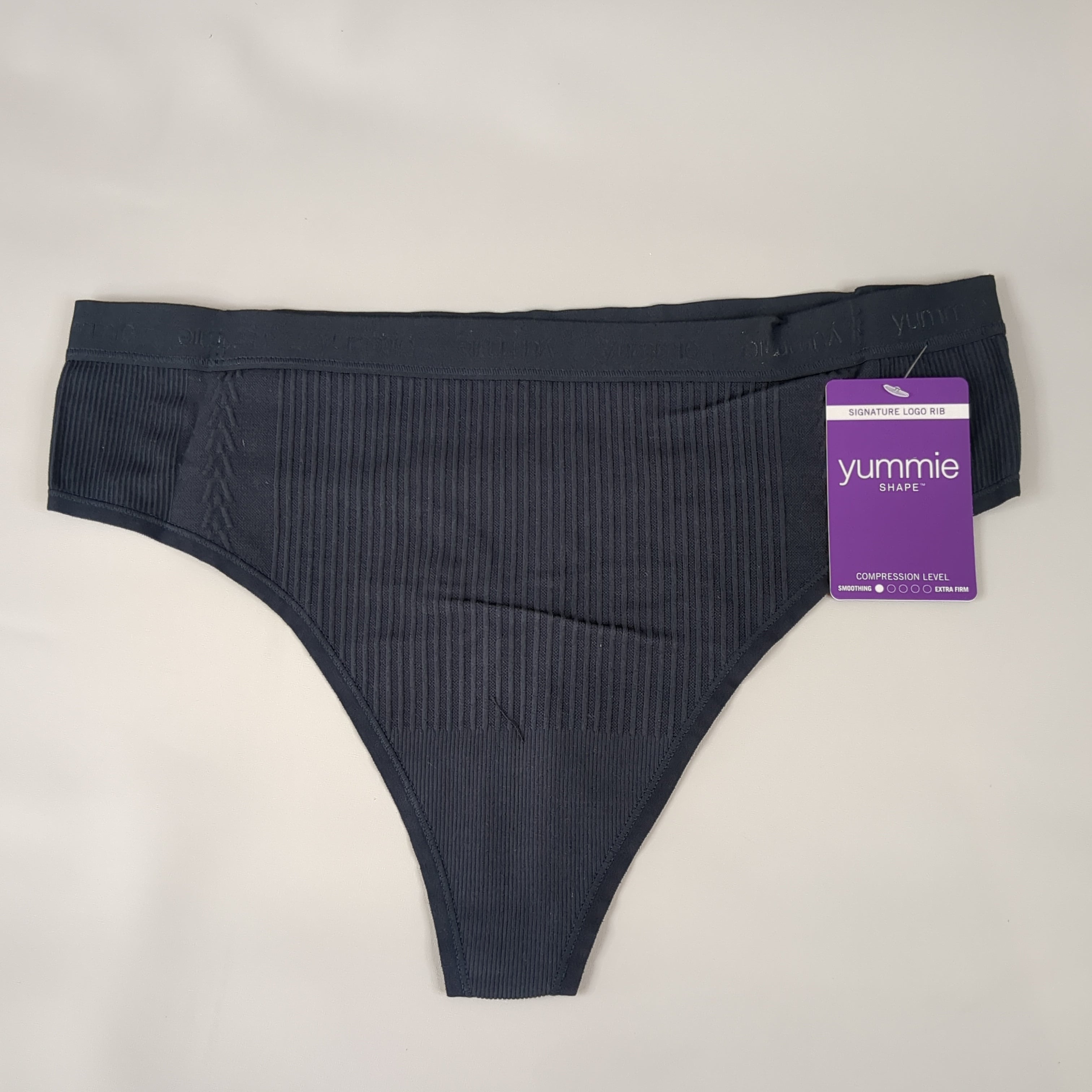 YUMMIE Eden Thong Women's Underwear Sz L/XL Black YT5-291 (New