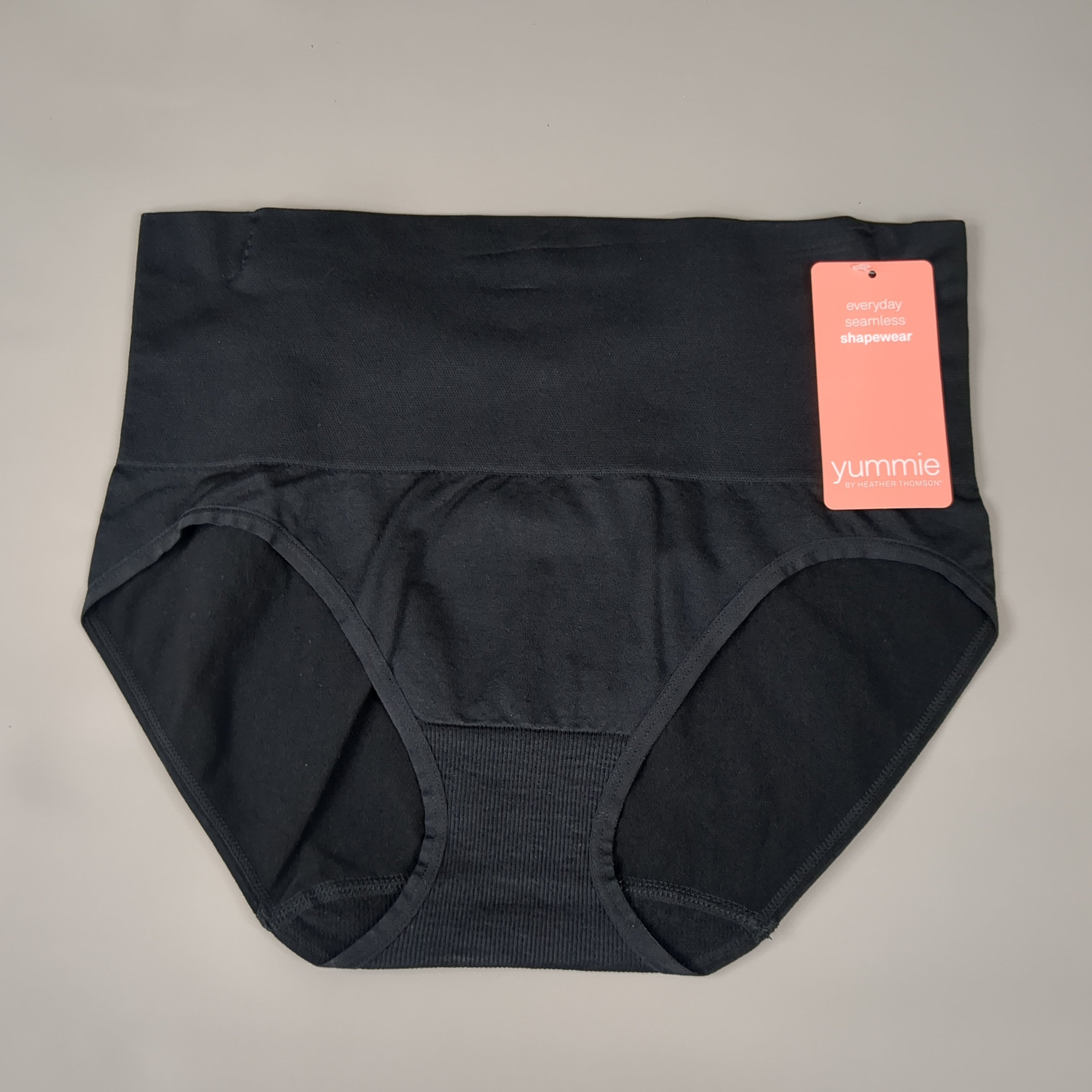 YUMMIE Nylon Brief Women's Underwear Sz L/XL Black YT6-576 (New