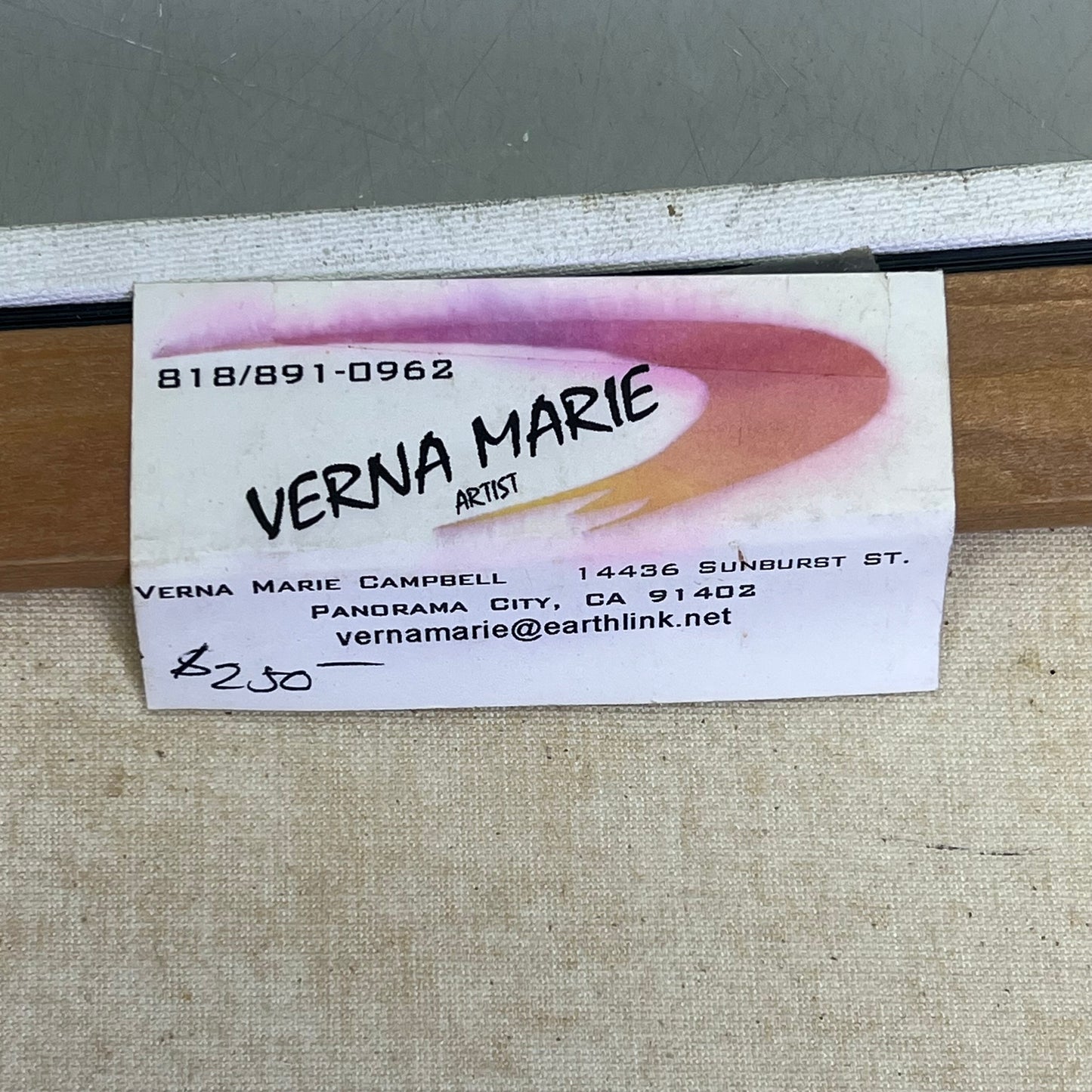 VERNA MARIE (CAMPBELL) Textured Oil Panting On Canvas Desert Mountains 24"x20"