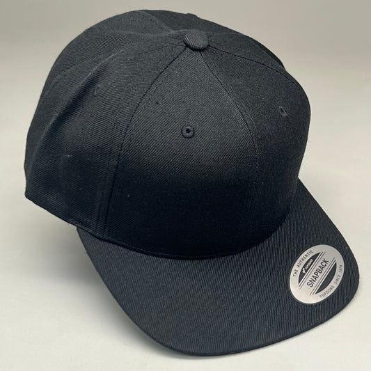 YUPOONG Classic Snapback Baseball Cap Hat Black Bulk 10-PACK!