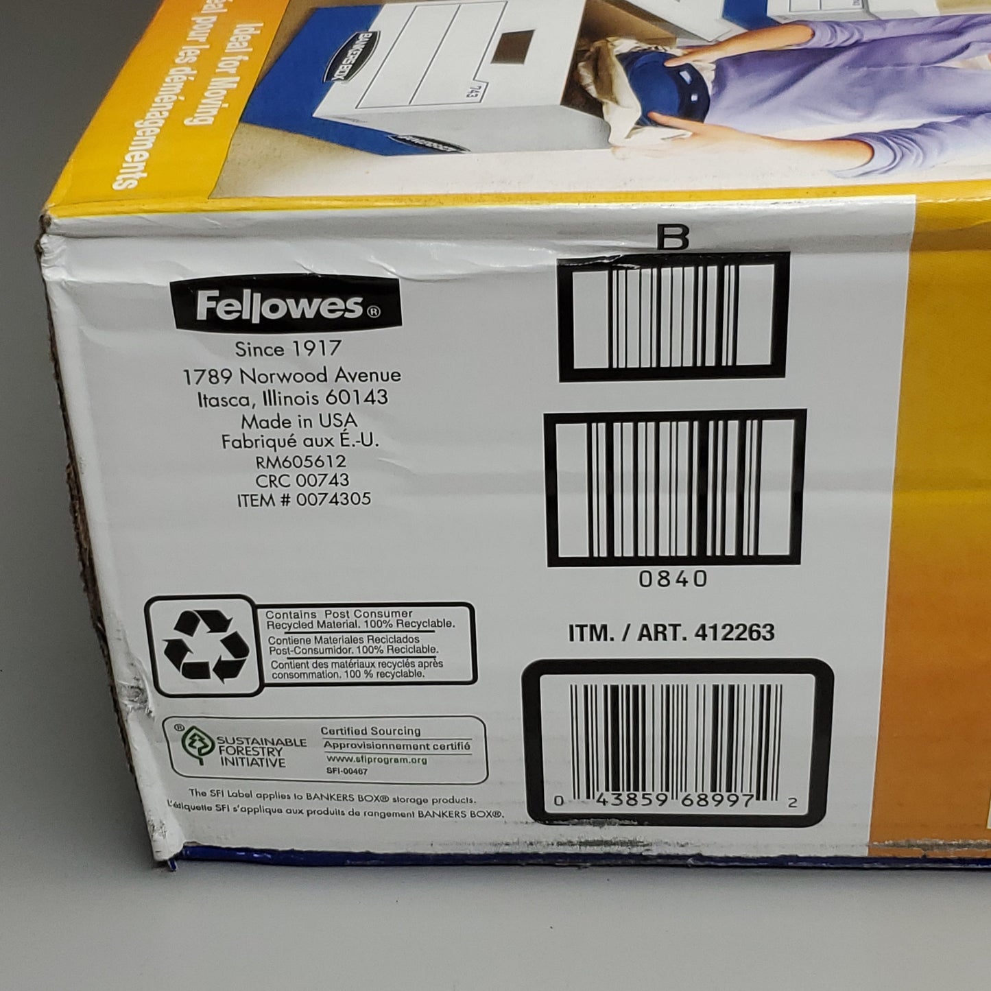 BANKERS BOX 10PK Heavy Duty Storage Boxes 10" x 12" x 15" White