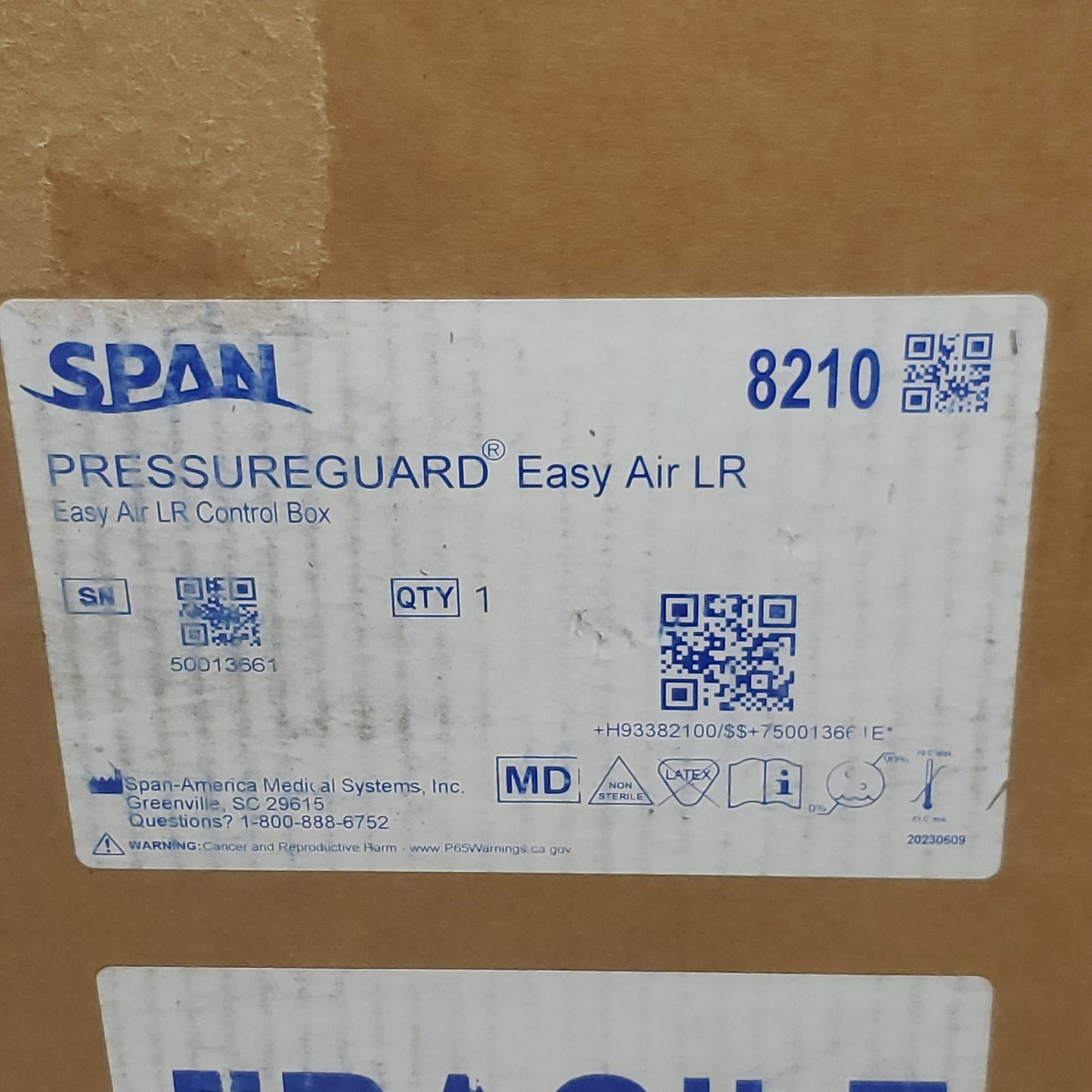 SPAN AMERICA Pressure Guard Easy Air Pump 11.5"H 8210 White
