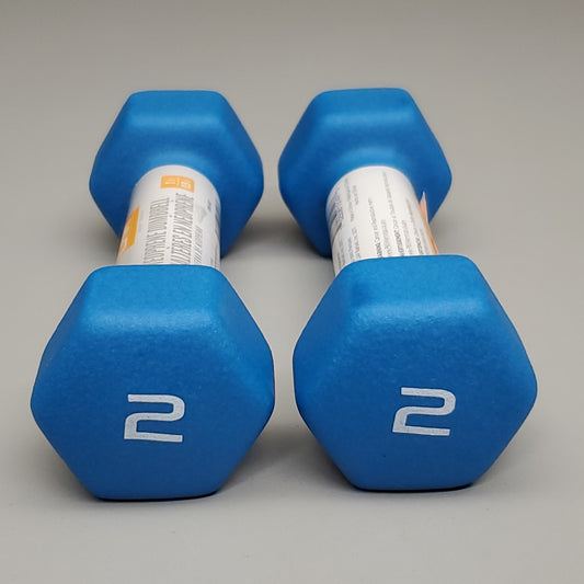CAP 2PK! Neoprene Coated Dumbbells 2 lbs Each Blue SDN5-002 (New)