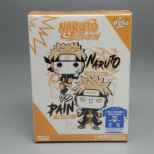 FUNKO Pop Naruto Shippuden Unisex T-Shirt SZ XL Naruto vs Pain Boxed Tee