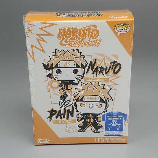 FUNKO Pop Naruto Shippuden Unisex T-Shirt SZ L Naruto vs Pain Boxed Tee