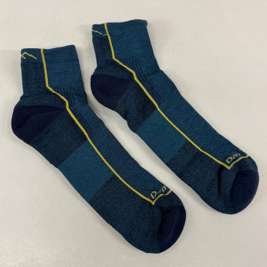 DARN TOUGH Hike/Trek 1/4 Socks Lightweight Men SZ XL 12.5-14.5 Dark Teal Merino Wool
