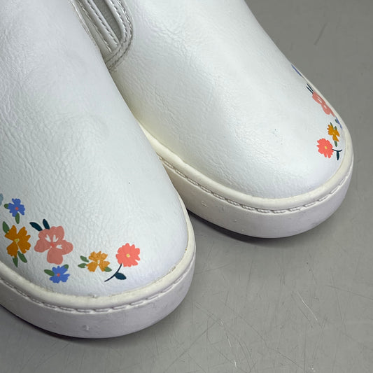 CARTER'S Wipe Clean Floral Slip-On Toddler Shoe Girl's Sz 12 White CF21H03B
