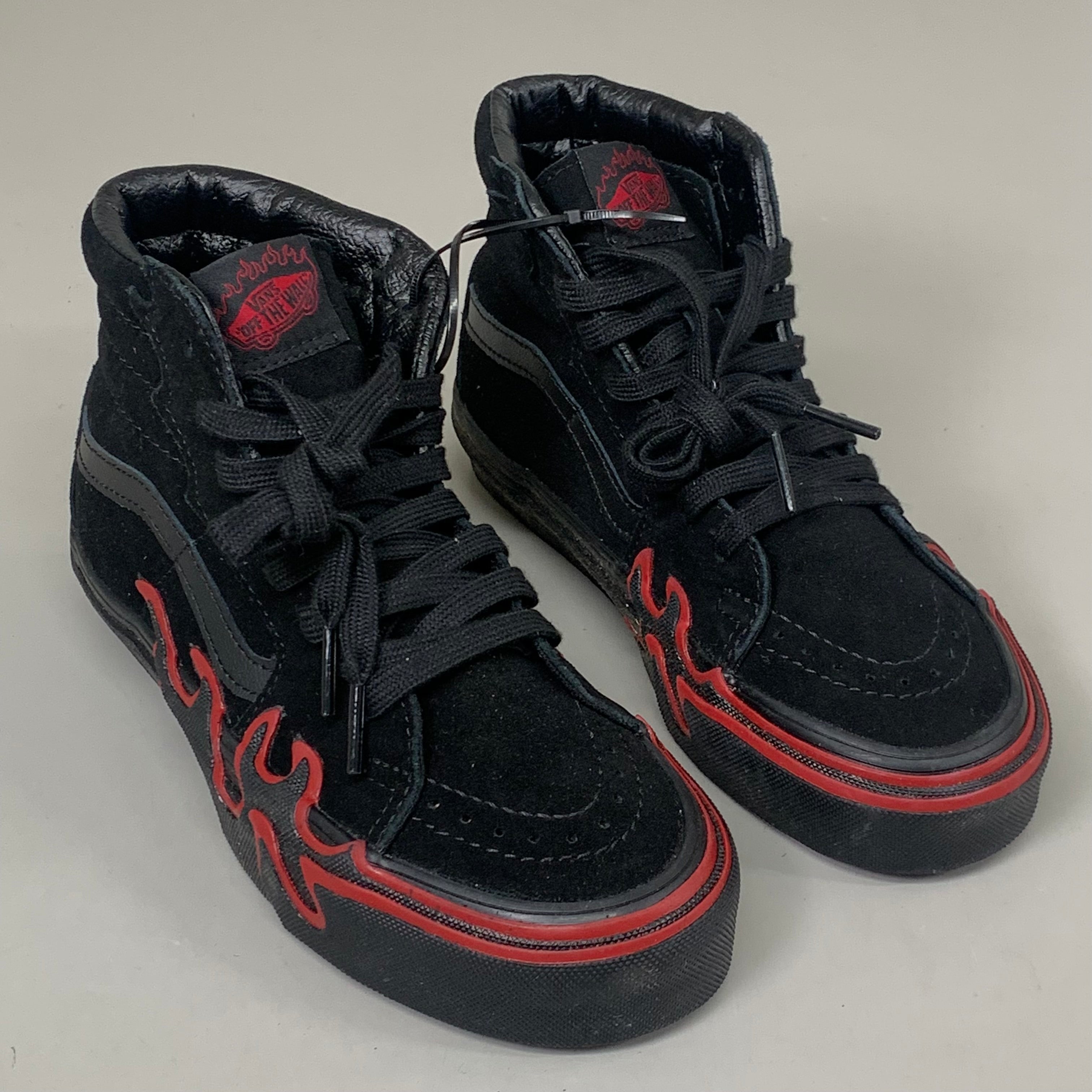 Vans Sk8-Hi Flame Suede Black/Red Men Size 9, Women Size 10.5 VANS Sk8-Hi Suede Outsole Flame Shoe Men main image 4