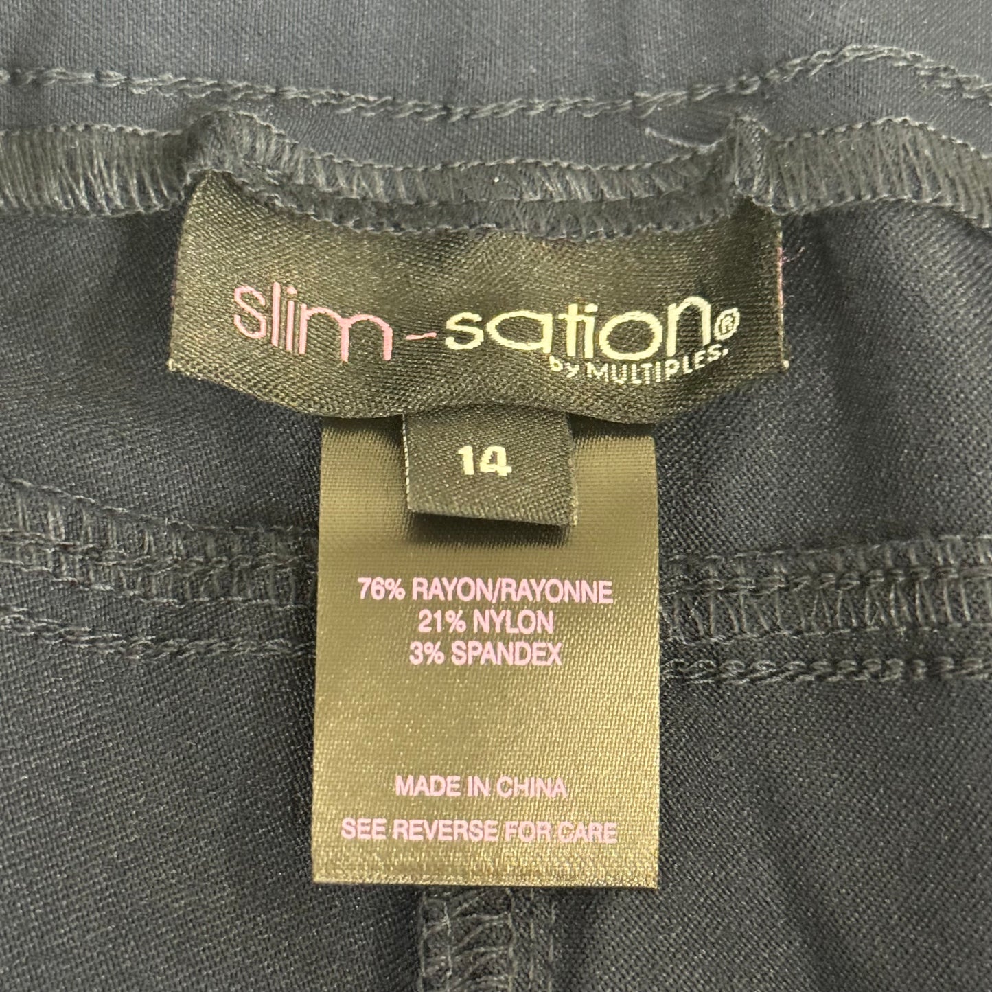 MULTIPLES Ankle Pants Petite Women's Sz 14 Midnight M48716PM